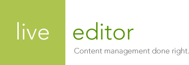 Live Editor - Content management done right
